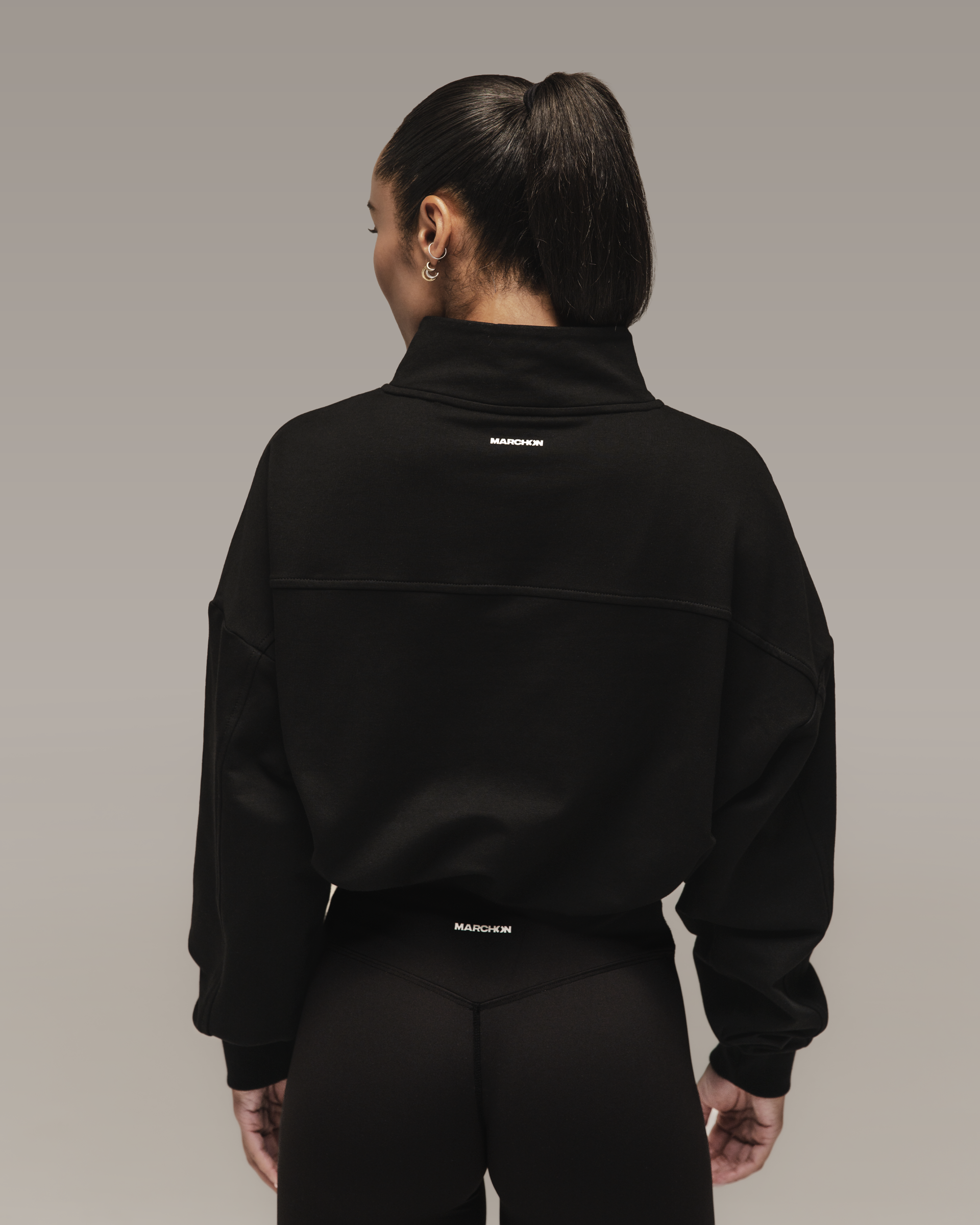 MARCHON Oversized Half Zip Sweatshirt