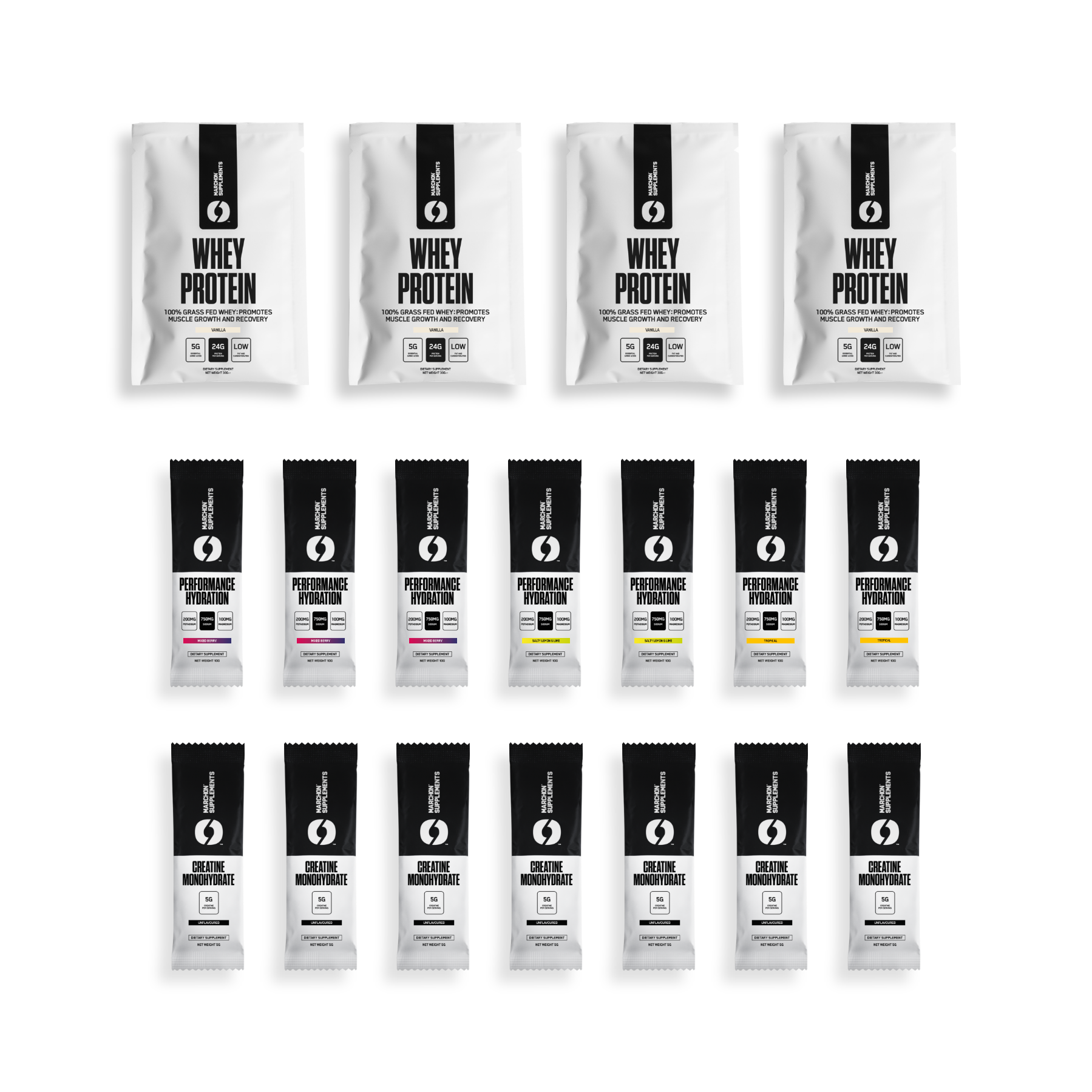 Hydration travel pack flavours